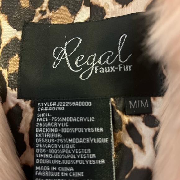 REGAL FAUX FURS Jacket , Light Tan, Women’s Size M , NWT - Picture 4 of 6